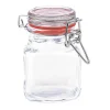 Mini voorraadpot met klemdeksel - vierkant - 100 ml