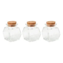 Mini voorraadpotje met kurk - set van 3 - 5 ml