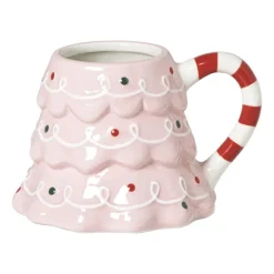 Mok kerstboom - roze