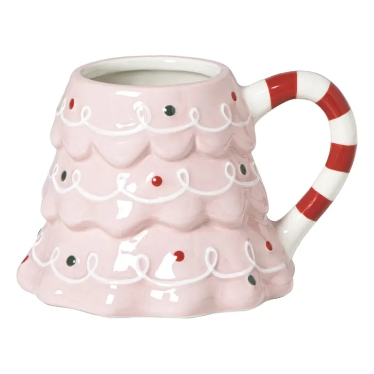 Mok kerstboom - roze