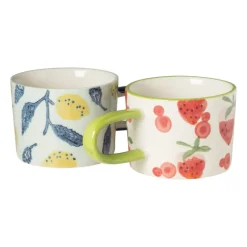 Mok met aardbeien - multicolor - 200 ml