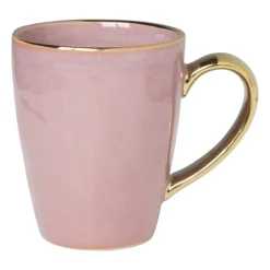 Mok met gouden oortje - roze - 250 ml