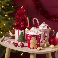 Mok met gouden oortje - roze - 250 ml