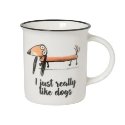 Mok met hond - wit - 300 ml - diverse varianten