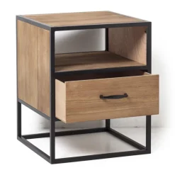 Nachtkastje Charlie met lade en opbergvak - 50x40x40 cm