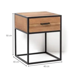 Nachtkastje Charlie met lade - 50x40x40 cm