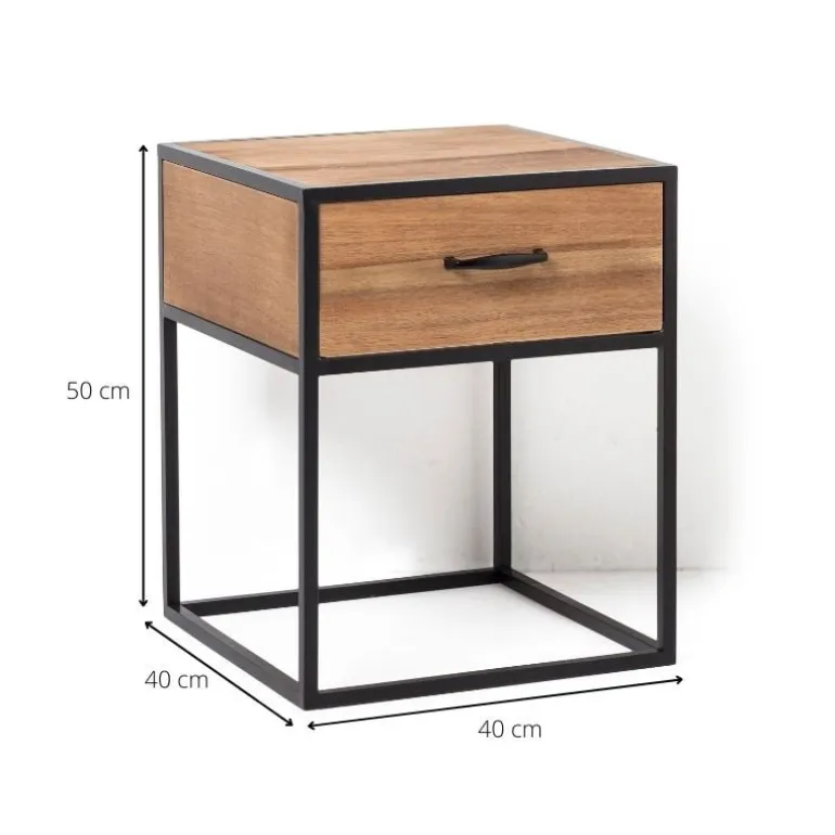 Nachtkastje Charlie met lade - 50x40x40 cm