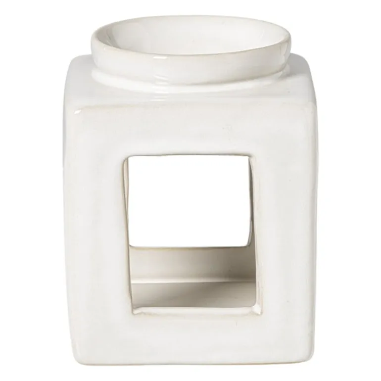 Oliebrander reactive glaze - beige - 11x9x9 cm