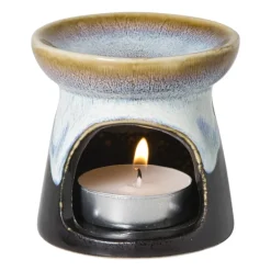 Oliebrander reactive glaze - blauw - ø8x8 cm
