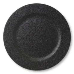 Onderbord glitter - zwart - ø33 cm