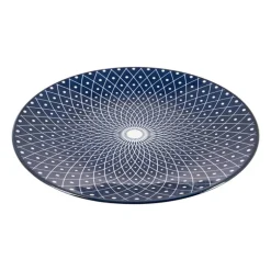 Ontbijtbord blue print - diamonds - ⌀21 cm