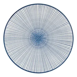Ontbijtbord blue print - stripes - ⌀21 cm