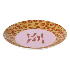Ontbijtbord chili pepers - roze/rood - ø21x2 cm