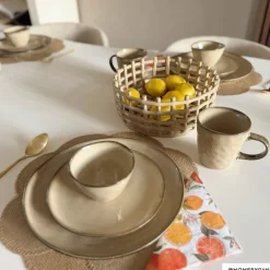 Ontbijtbord Toscane - beige - ø20.5 cm