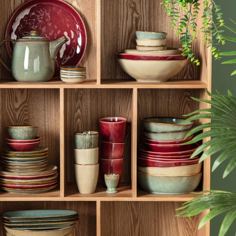 Ontbijtbord Toscane - bordeauxrood - ø20.5 cm