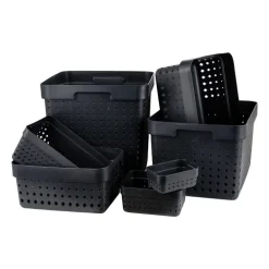 Opbergbak - XL - zwart - 23.8x15.8x10 cm