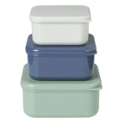 Opbergbakjes set van 3 - groen/blauw/grijs