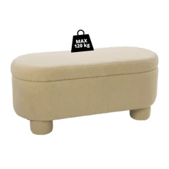 Opbergbank teddy dodo - beige - 43x100x42 cm