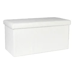 Opbergbox Teddy opvouwbaar - wit - 38x76x38 cm