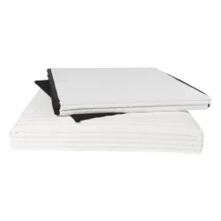 Opbergbox teddy rib vierkant - wit - 38x38x38 cm