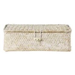 Opbergdoos zeegras - naturel - 7.5x24x14 cm