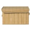 Opbergmand met deksel groot - bamboe - 25x38x22 cm