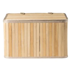 Opbergmand met deksel Oscar - 22x26x36 cm - naturel
