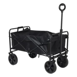 Opvouwbare bolderkar - zwart - 103x54x108 cm