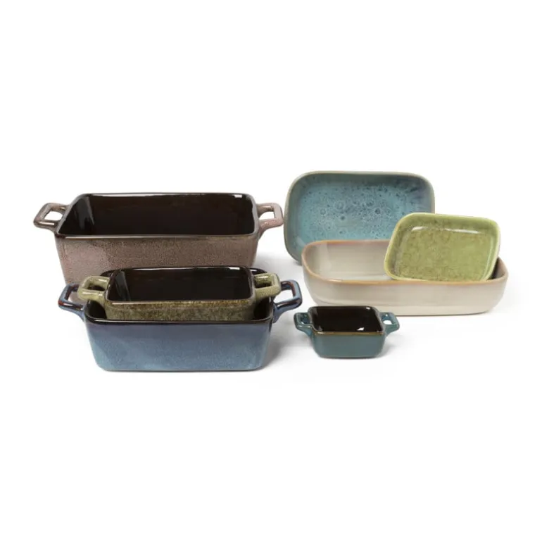 Ovenschaaltje met grepen s - diverse kleuren - 7x7x3 cm