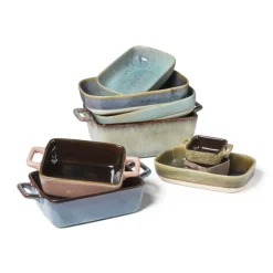 Ovenschaaltje met grepen s - diverse kleuren - 7x7x3 cm