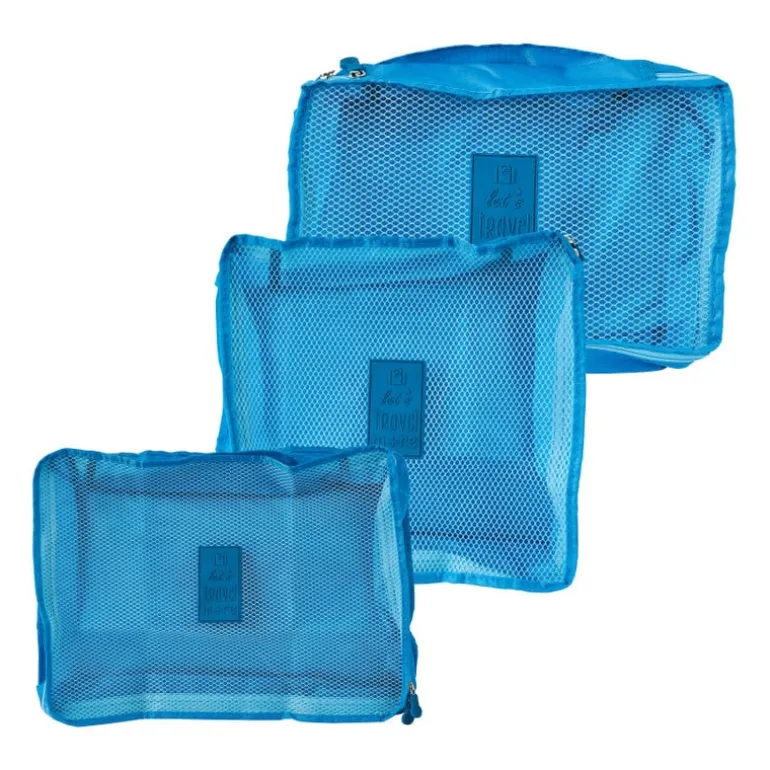Packing cubes - blauw - set van 3