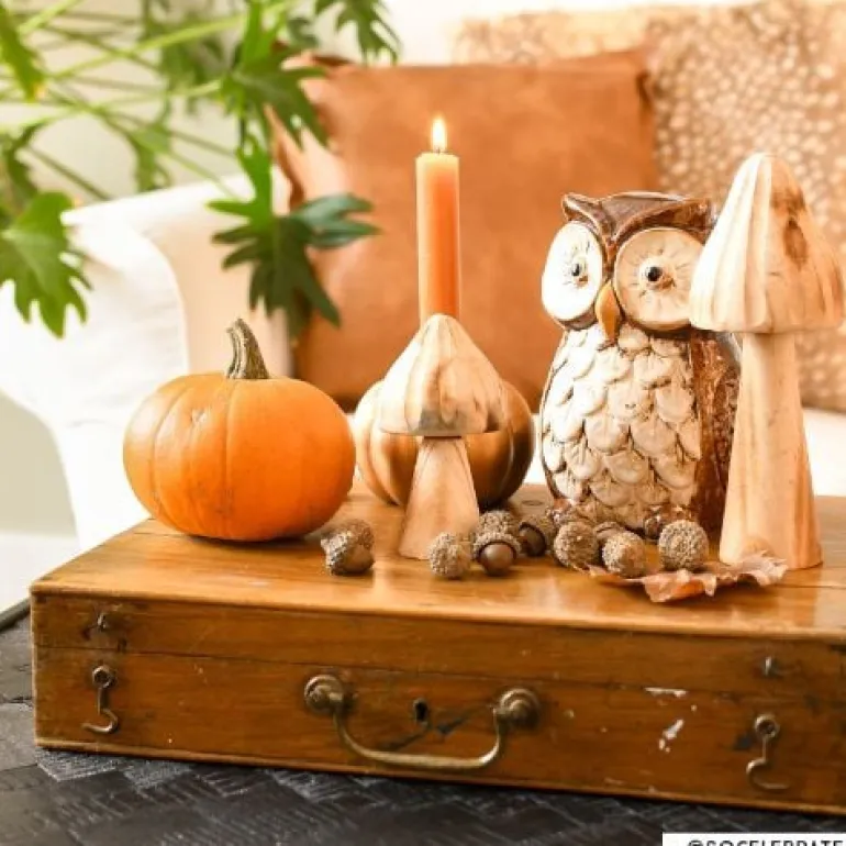 Paddenstoel - hout - ø7x20 cm