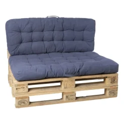 Palletkussens 120x80 cm - donkerblauw - set van 2