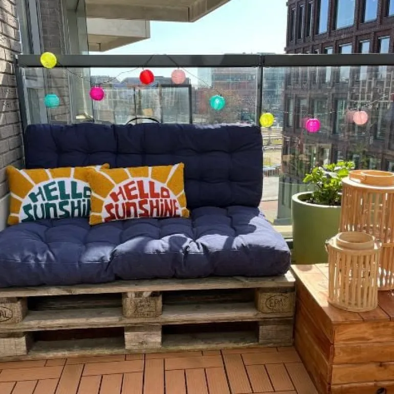 Palletkussens 120x80 cm - donkerblauw - set van 2