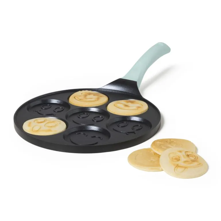 Pannenkoekenpan smileys - zwart/groen - ø26 cm