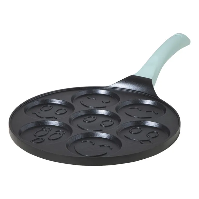 Pannenkoekenpan smileys - zwart/groen - ø26 cm
