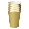 Papieren bekers - goudkleurig - set van 8