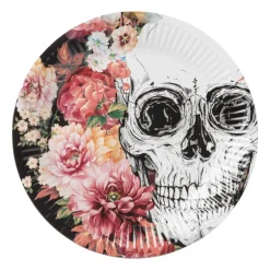 Papieren borden Day of the Dead - set van 10 - ø22x3 cm