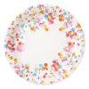 Papieren bordjes confetti ø23 cm - multikleur - set van 8