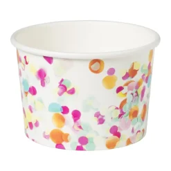 Papieren snackbakjes - confetti - set van 8