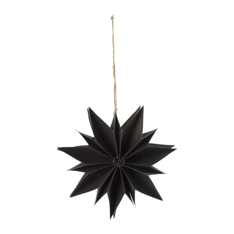 Papieren ster - zwart - ⌀20 cm