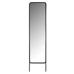 Passpiegel metaal - zwart - 132x37.5x46 cm