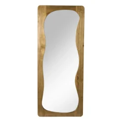 Passpiegel wave acaciahout - bruin - 168x70 cm
