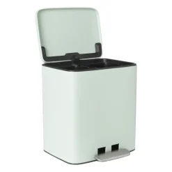 Pedaalemmer 2 vakken - groen - 2x 11.5 liter