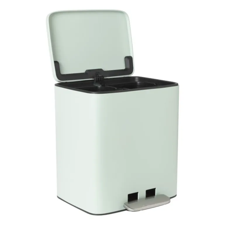 Pedaalemmer 2 vakken - groen - 2x 11.5 liter