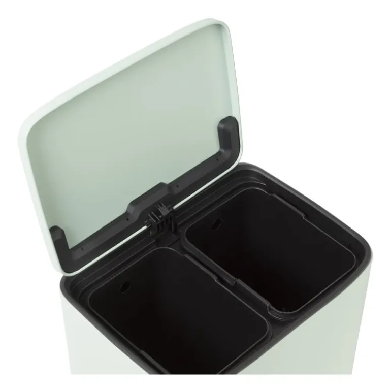 Pedaalemmer 2 vakken - groen - 2x 11.5 liter