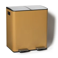 Pedaalemmer 2 vakken - oker - 2x20 liter