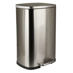 Pedaalemmer - zilver - 50 liter