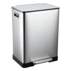 Pedaalemmer - zilverkleurig - 2x30 liter