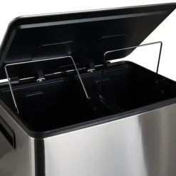 Pedaalemmer - zilverkleurig - 2x30 liter